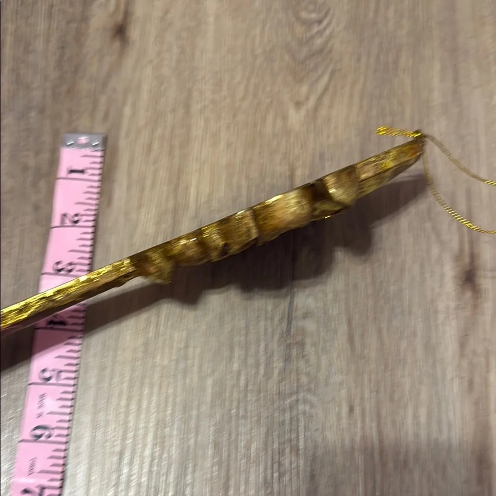 Vintage 12” Gold Fleur-de-Lis Hanging Ornament – Christmas Decor